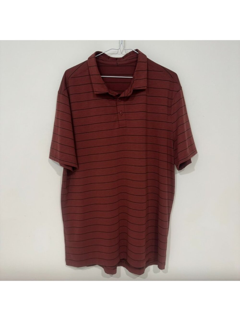 Lululemon Evolution Polo Nevis Stripe Savannah Black Size XL